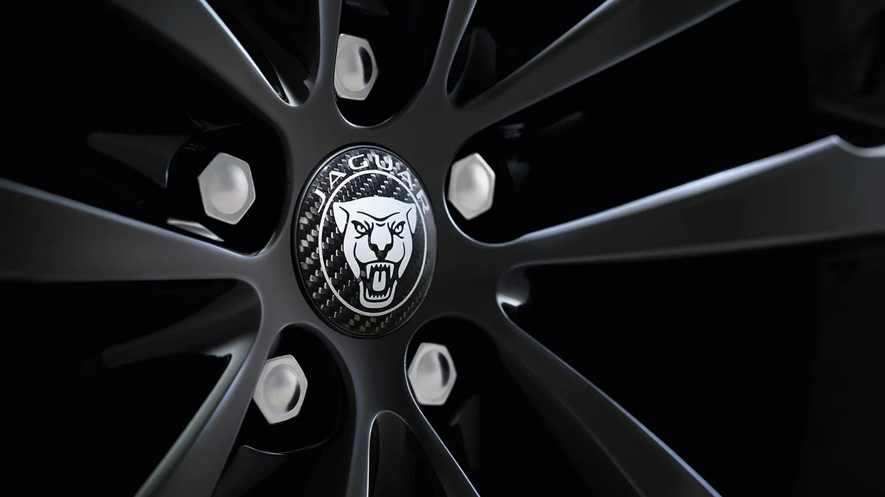 Jaguar Carbon Fibre Wheel Centre Badge - Set of 4